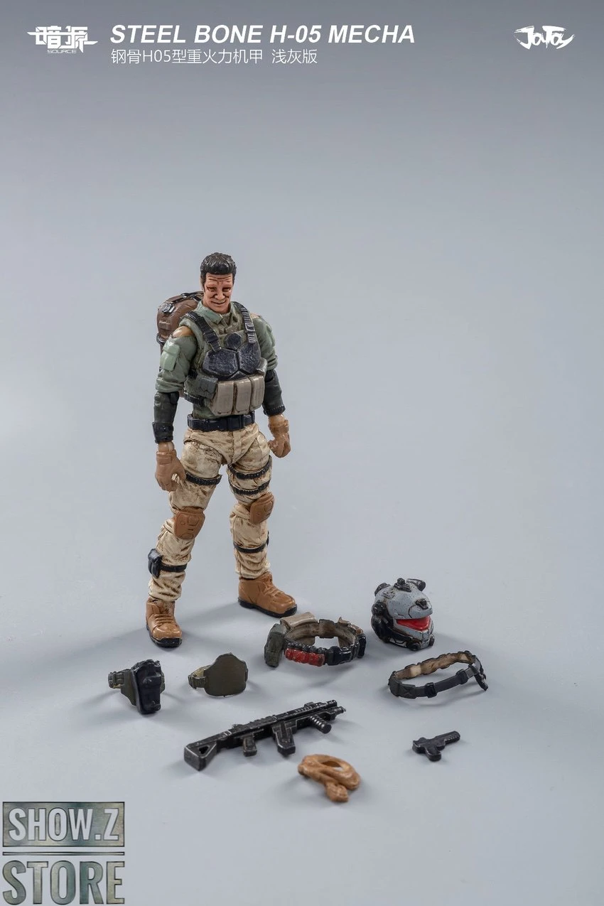 JoyToy Source 1/25 H05 Steel Bone Heavy Firepower Mecha W/ Pilot Gray Version 13 JoyToy Source 1/25 H05 Steel Bone Heavy Firepower Mecha W/ Pilot Gray Version - Image 11