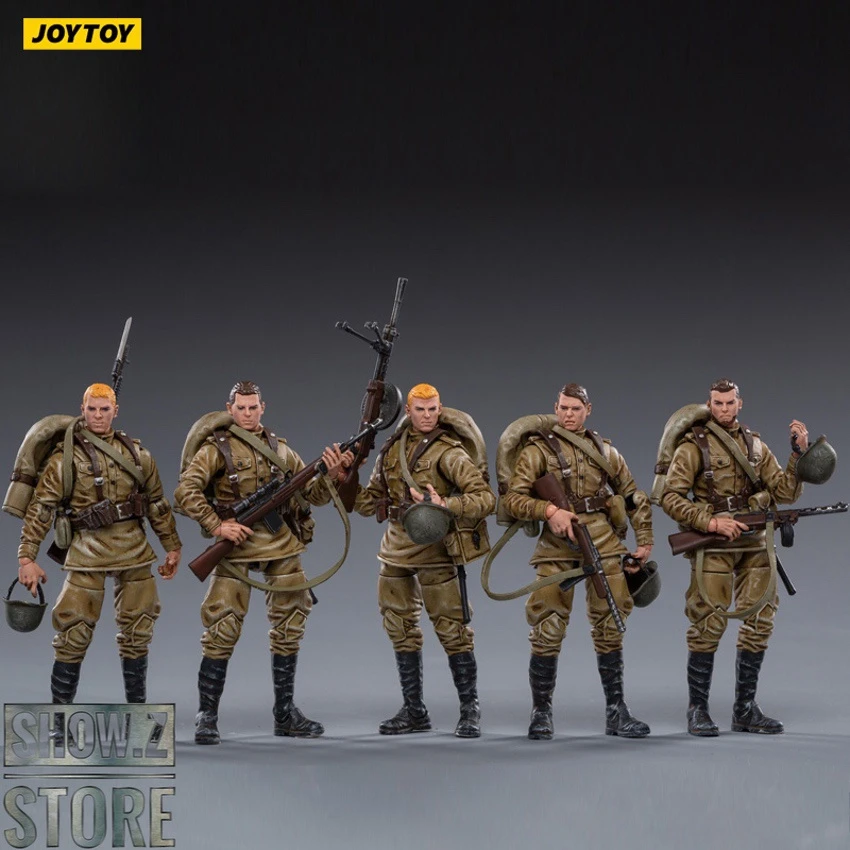 JoyToy Source 1/18 WWII Soviet Infantry Set Of 5 7 JoyToy Source 1/18 WWII Soviet Infantry Set Of 5 - Image 5