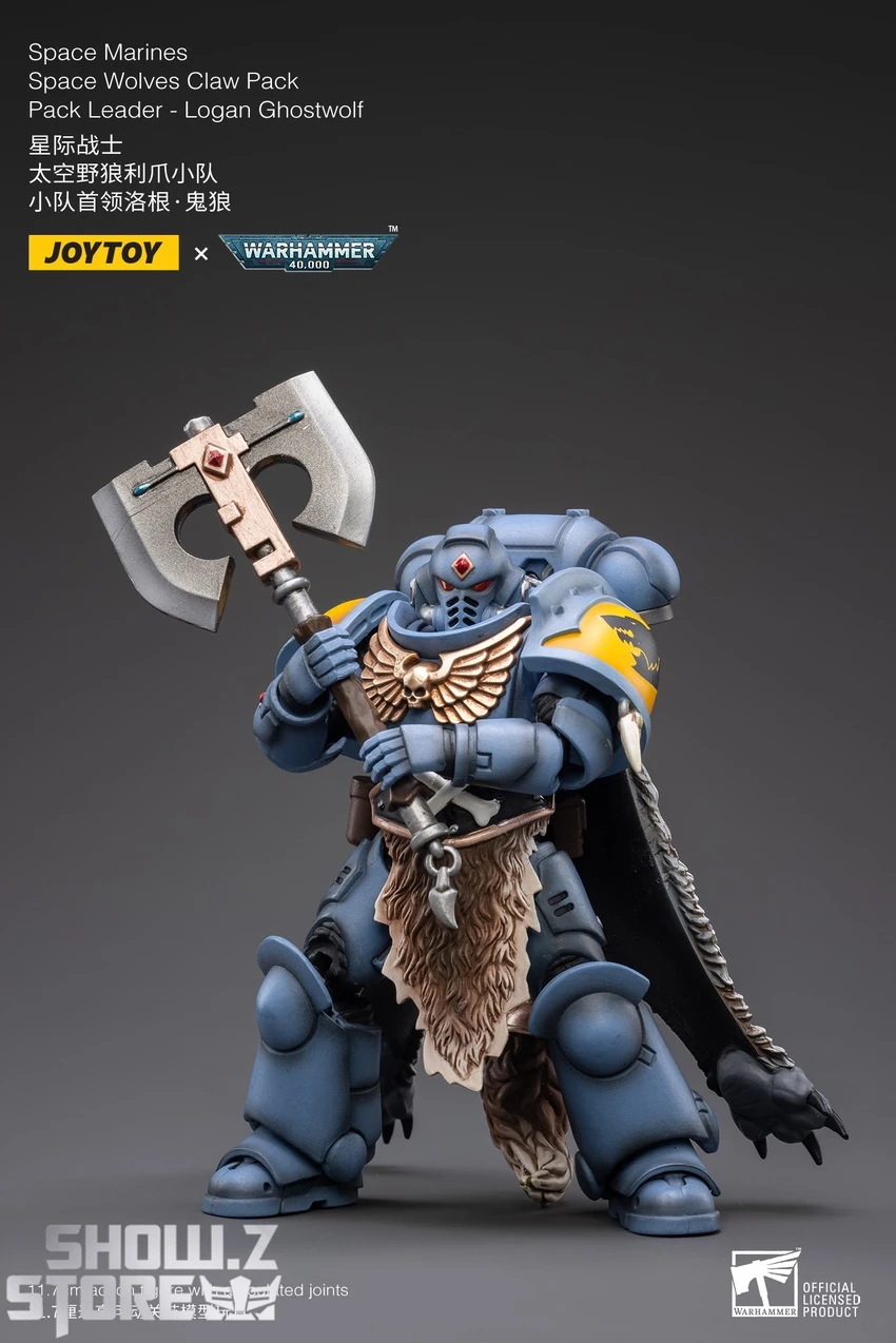 JoyToy Source 1/18 Warhammer 40K Space Wolves Claw Pack Leader-Logan Ghostwolf 7 JoyToy Source 1/18 Warhammer 40K Space Wolves Claw Pack Leader-Logan Ghostwolf - Image 5