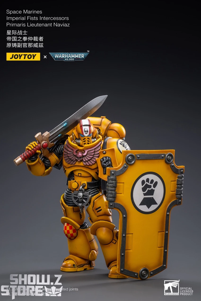 JoyToy Source 1/18 Warhammer 40K Imperial Fists Intercessors Primaris Lieutenant Naviaz 5 JoyToy Source 1/18 Warhammer 40K Imperial Fists Intercessors Primaris Lieutenant Naviaz - Image 3