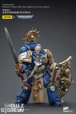 JoyToy Source 1/18 Warhammer 40K Ultramarines Primaris Captain With Relic Shield And Power Sword -Cheap Toy Store 3d1360c02e