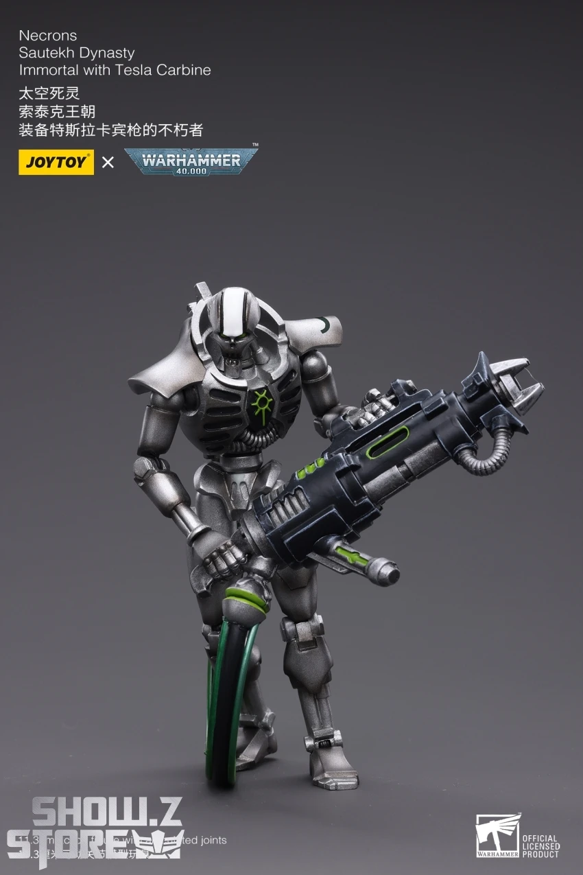 JoyToy Source 1/18 Warhammer 40K Necrons Sautekh Dynasty Immortal With Tesla Carbine 7 JoyToy Source 1/18 Warhammer 40K Necrons Sautekh Dynasty Immortal With Tesla Carbine - Image 5
