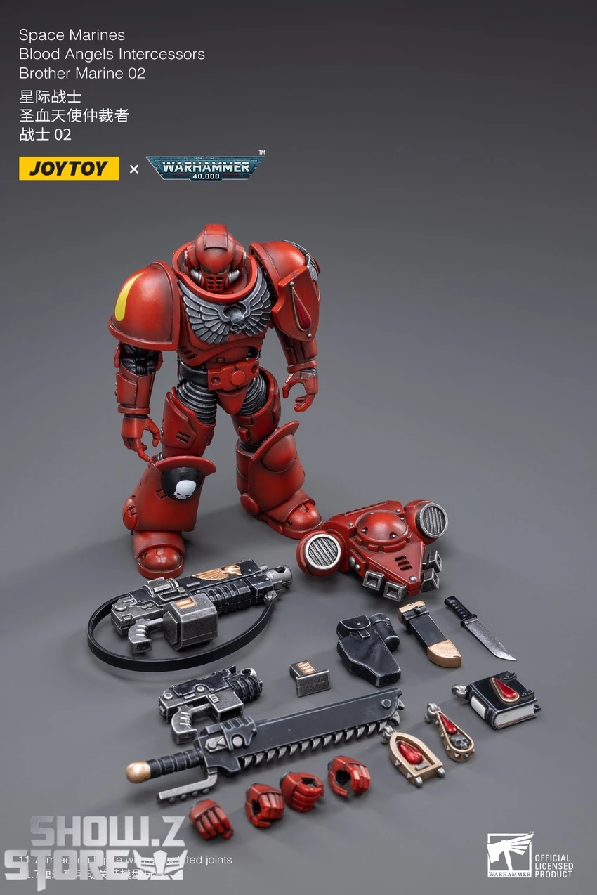 JoyToy Source 1/18 Warhammer 40K Blood Angels Intercessors Brother Marine 02 9 JoyToy Source 1/18 Warhammer 40K Blood Angels Intercessors Brother Marine 02 - Image 7