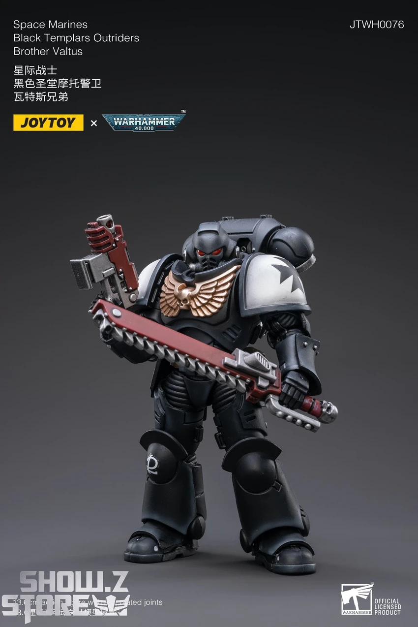 JoyToy Source 1/18 Warhammer 40K Space Marines Black Templars Outriders Brother Valtus 12 JoyToy Source 1/18 Warhammer 40K Space Marines Black Templars Outriders Brother Valtus - Image 10