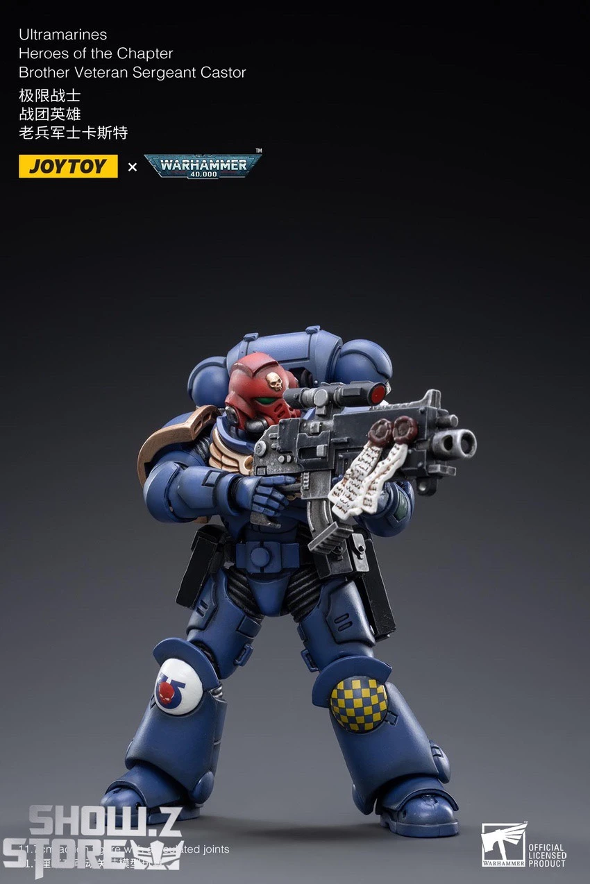 JoyToy Source 1/18 Warhammer 40K Ultramarines Heroes Of The Chapter Brother Veteran Sergeant Castor 5 JoyToy Source 1/18 Warhammer 40K Ultramarines Heroes Of The Chapter Brother Veteran Sergeant Castor - Image 3