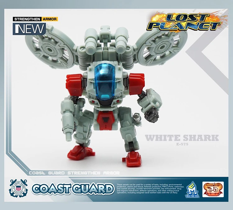 MechFansToys Lost Planet Coast Guard CG01 White Shark & CG02 Red Dragon 6 MechFansToys Lost Planet Coast Guard CG01 White Shark & CG02 Red Dragon - Image 4