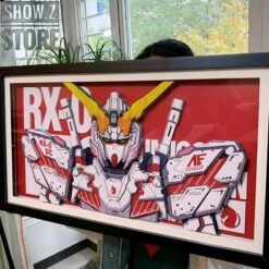 ChenFu Studio RX-0 Unicorn Gundam 3D Wall Art Decoration Picture -Cheap Toy Store bac553331e